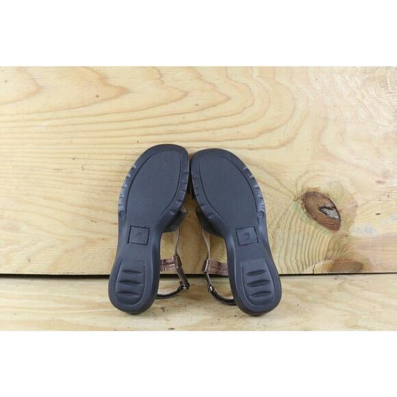 Haflinger Sandals Womens 10 Black Suede Metallic 41 Slingback Wedge Open Toe - Picture 8 of 9